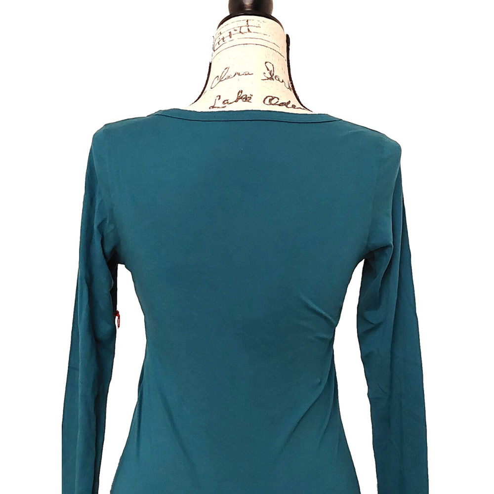 True Religion Brand Long Sleeve Signature Logo Cotton Henley Shirt Medium $78 - Picture 13 of 16